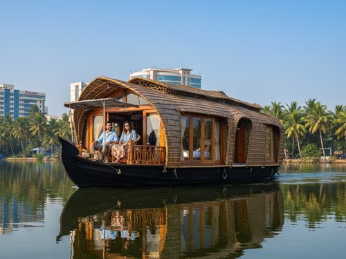 Private houseboat booked for honeymoon trip in Alleppey