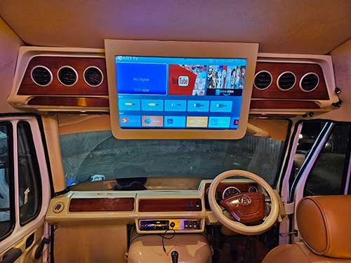 17 seater bus on rent, tempo traveller 17 seater on rent, force traveller 17 seater interior
